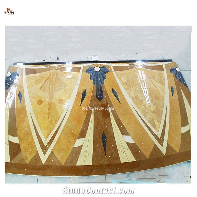 Waterjet Pattern For Public Floor Decoration Inlay Medallion