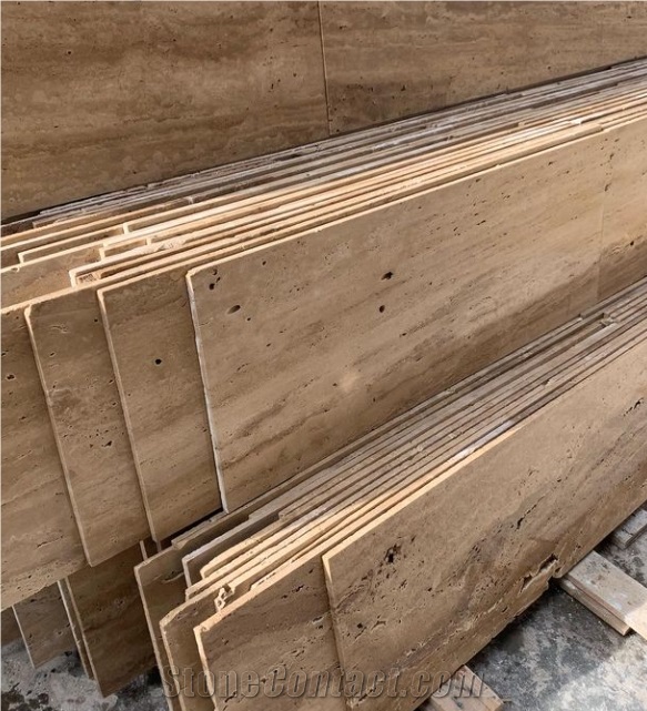 Durango Chocolate Travertine Slabs, Tiles