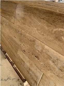 Durango Chocolate Travertine Slabs, Tiles