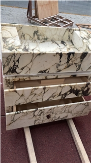 Italy Calacatta Viola Marble Bathroom Vanity Sink