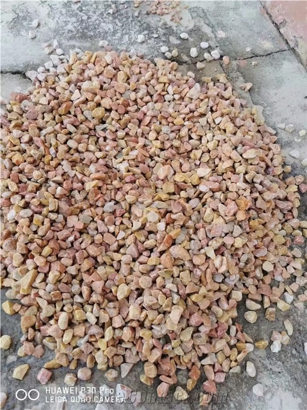 Yellow Crushed Stone Chips For Landsacaping