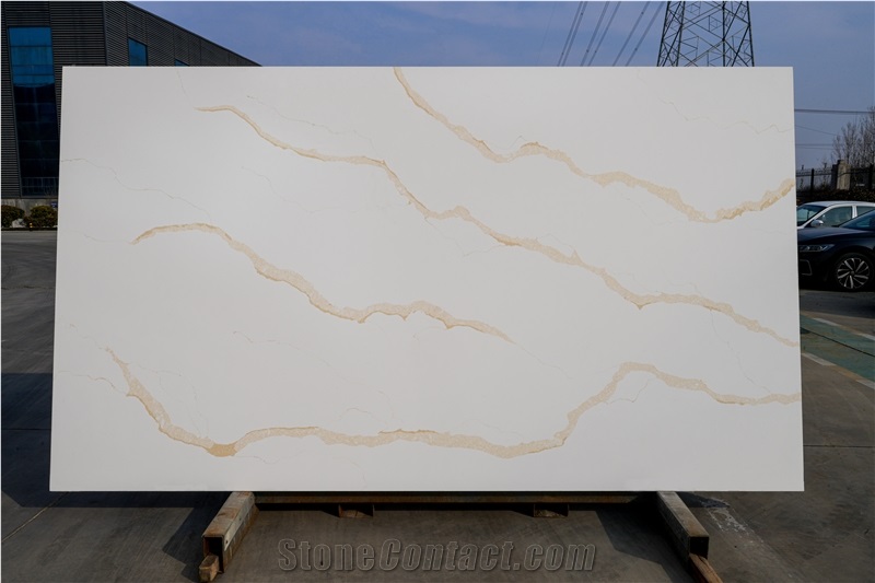 8057 CALACATTA GOLD Quartz Slabs