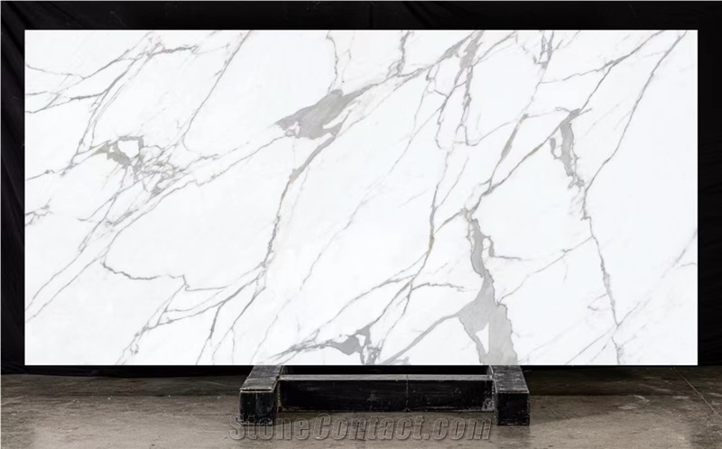 GREY CALACATTA  Printed Quartz Slabs