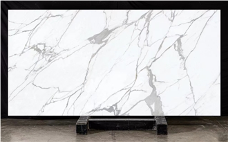 GREY CALACATTA  Printed Quartz Slabs