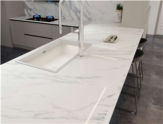 Polished Italian White Sintered Stone Slabs