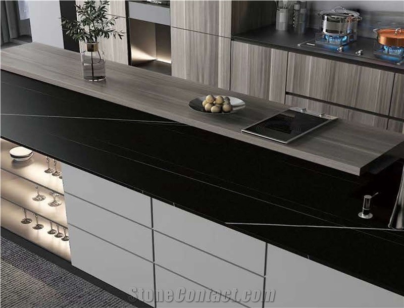 STRAIGHT GRAIN BLACK  Sintered Stone Slabs