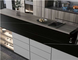 STRAIGHT GRAIN BLACK  Sintered Stone Slabs