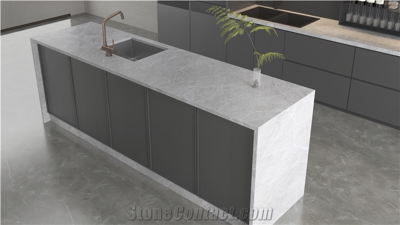 YL22358S  CALACATTA Printed Quartz Slabs