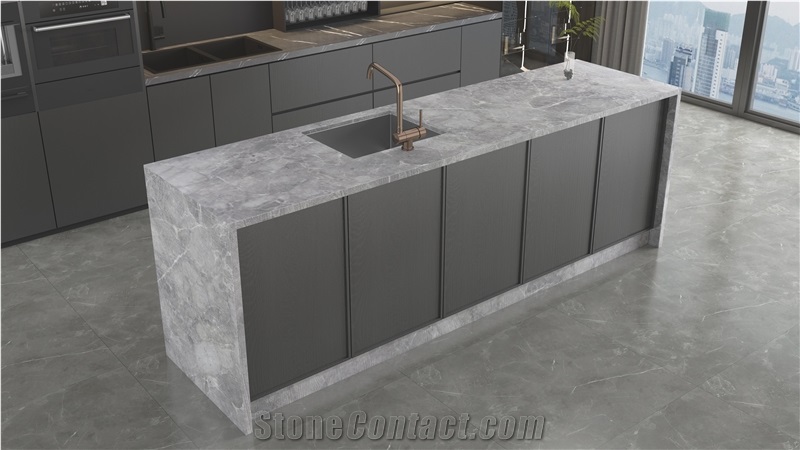 YL22359S  CALACATTA Printed Quartz Slabs
