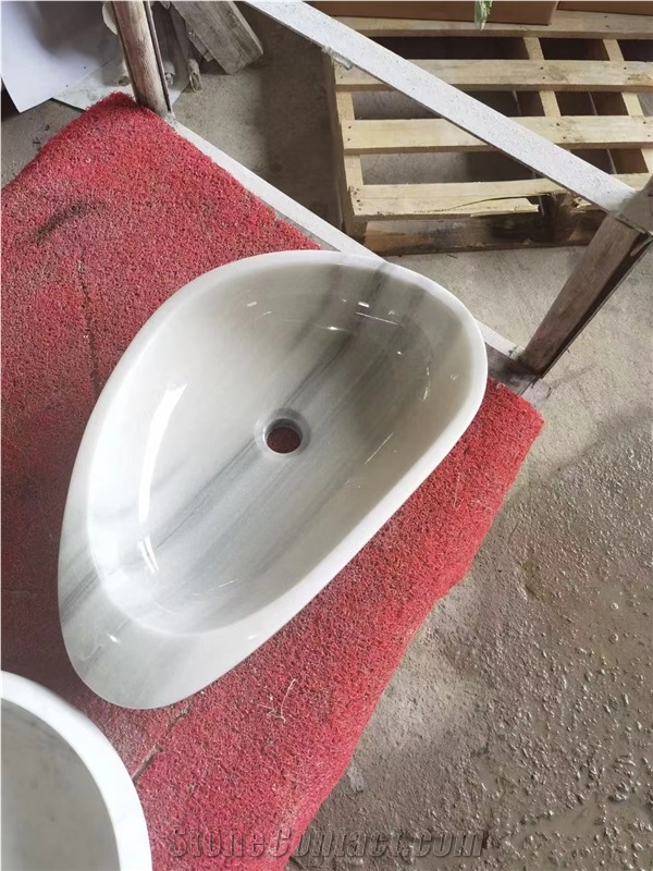White Marble Solid Surface Bath Tub
