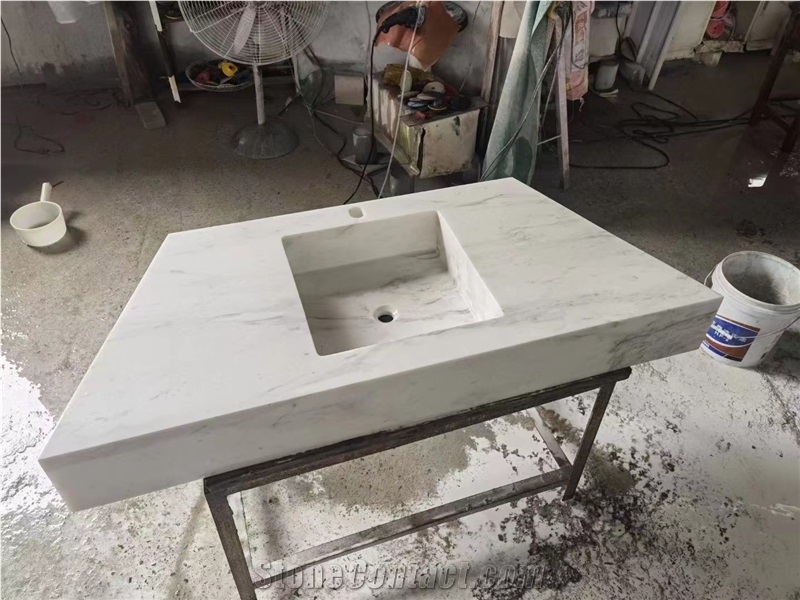 White Marble Solid Surface Bath Tub