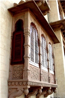 Decorative Stone Jaali Window Frame
