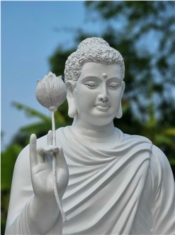 White Marble Budha Statue
