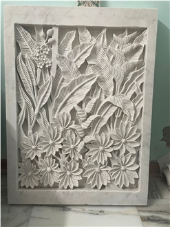 White Marble Wall Relief