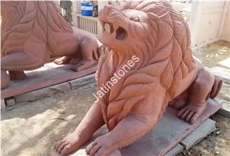 White Sandstone Elephant Sculptures