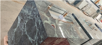 Green Sintered Stone Veneer Commercial Counters
