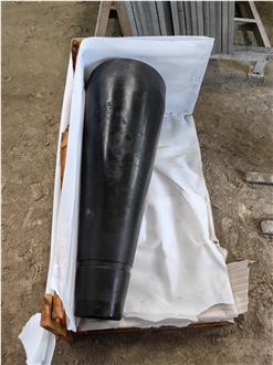 Chinese Black Basalt Column Warning Stone Bollards