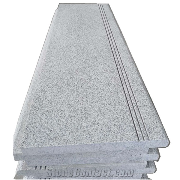 G603 Panda White Non-Slip Bullnose Stone Steps Treads
