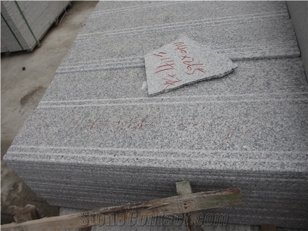 G603 Panda White Non-Slip Bullnose Stone Steps Treads