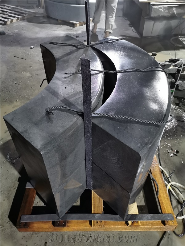 Hainan Black Basalt Curved Kerbstone Wingpair Kerbs