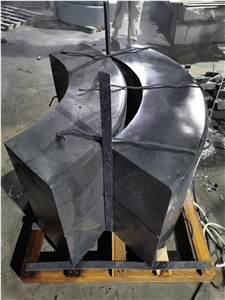Hainan Black Basalt Curved Kerbstone Wingpair Kerbs