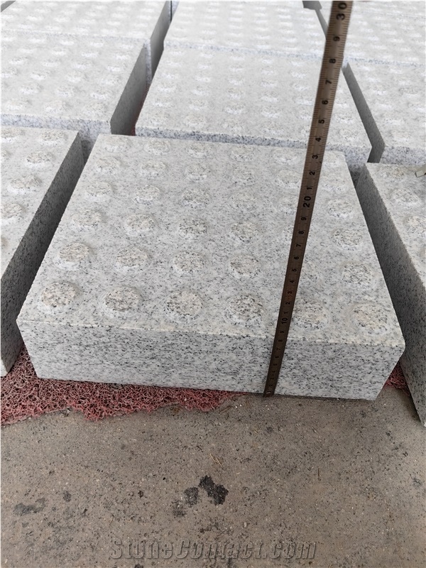 Panda White Granite Tactiles Blind Paver Sideway Pavement