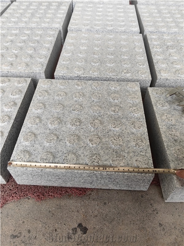 Panda White Granite Tactiles Blind Paver Sideway Pavement