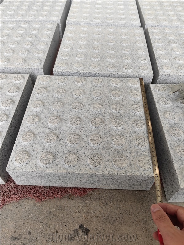 Panda White Granite Tactiles Blind Paver Sideway Pavement