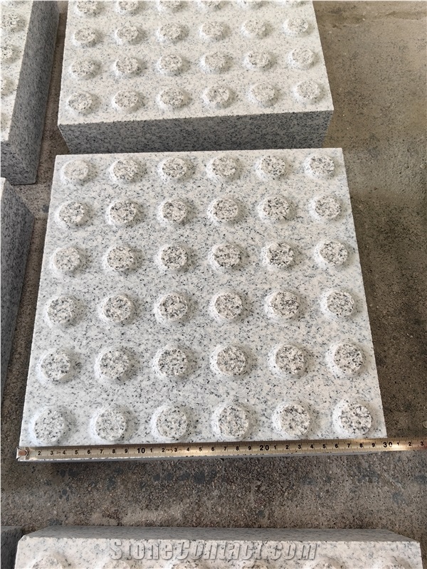 Panda White Granite Tactiles Blind Paver Sideway Pavement