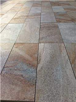 Sahara Granite Fantasy Gold Tiles Flamed