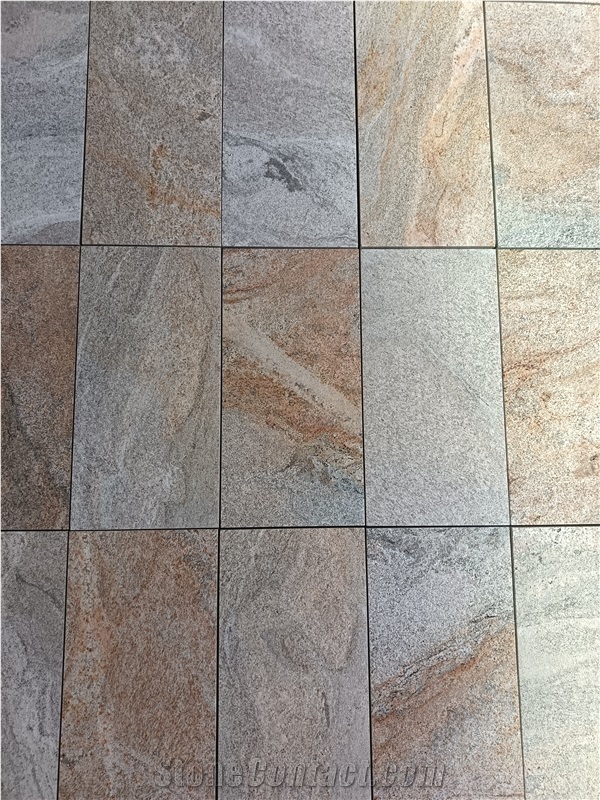 Sahara Granite Fantasy Gold Tiles Flamed