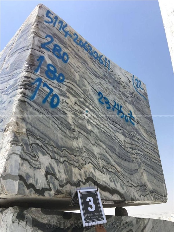 Silver Stream Zebra Marble Blocks