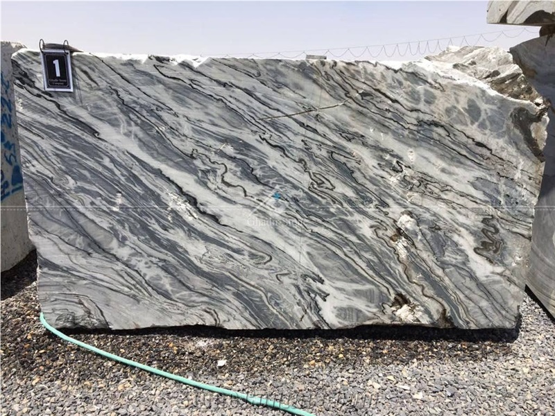 Silver Stream Zebra Marble Blocks