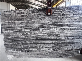 Silver Titanium Travertine Slabs