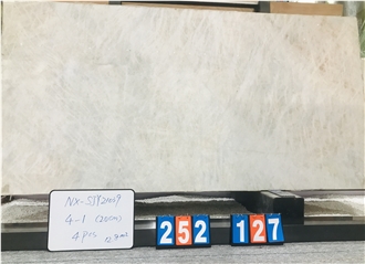 Polished Cristallo White Quartize Slabs