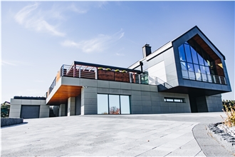 Grey Mecina Sandstone Exterior Wall Project