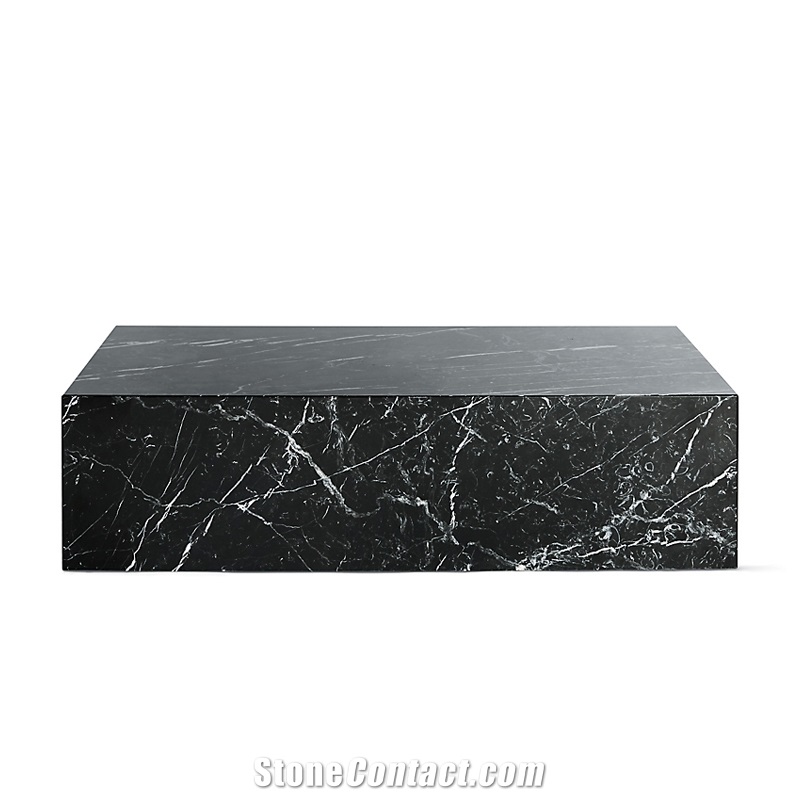 Black Marquina Side Table Plinth