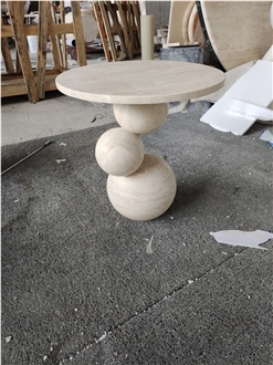Customized Beige Travertine Size Table