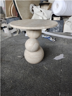 Customized Beige Travertine Size Table