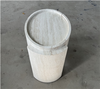 Super White Travertine Night Stand Furniture