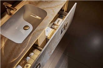 Yellow Onyx Bathroom Top With Sink Bathroom Design
