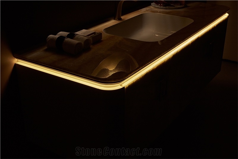 Yellow Onyx Bathroom Top With Sink Bathroom Design