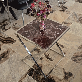 Red Rosso Levanto Marble  Coffee Table