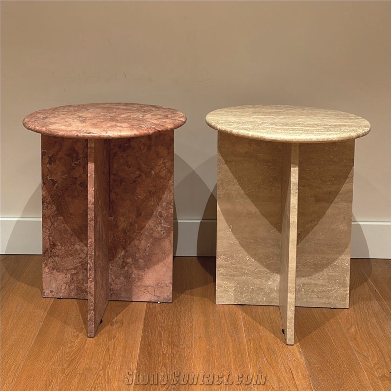 Travertine Round  Coffee Table