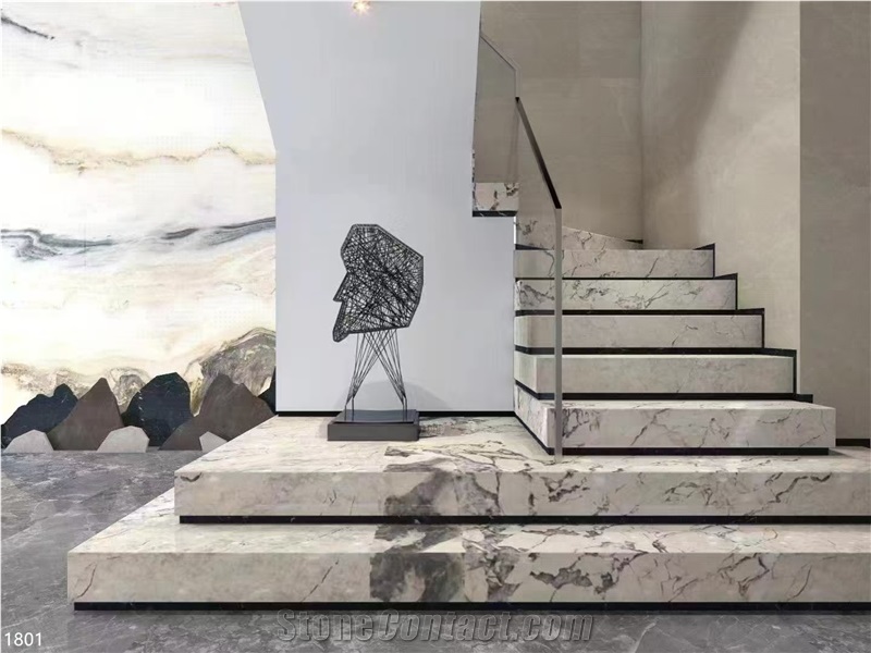 Caribbean Island Marble Slabs Dover Oyster White Stone Tile