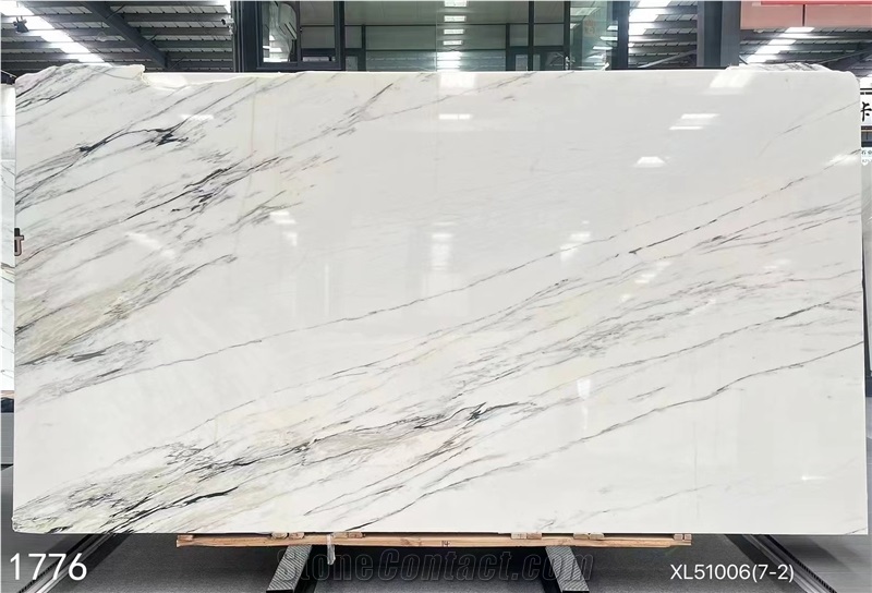 Dior White Marble Slabs White Ornamental Stone Interior Use