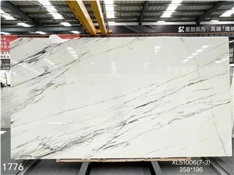 Dior White Marble Slabs White Ornamental Stone Interior Use