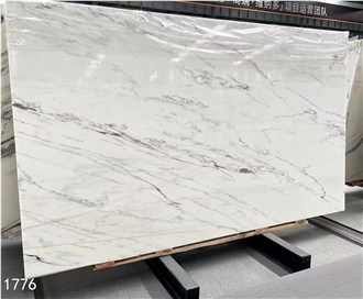 Dior White Marble Slabs White Ornamental Stone Interior Use