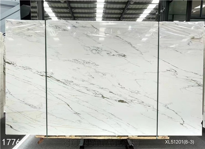 Dior White Marble Slabs White Ornamental Stone Interior Use