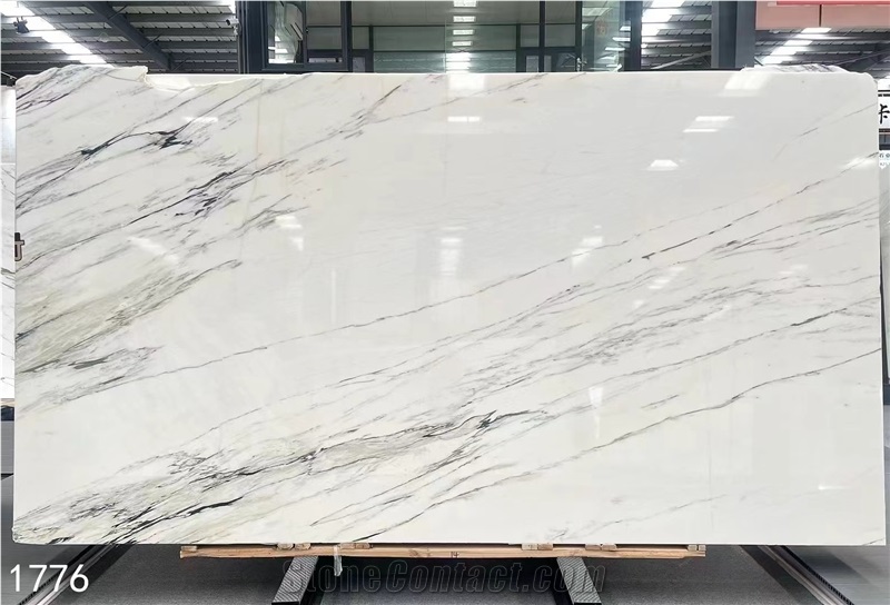 Dior White Marble Slabs White Ornamental Stone Interior Use